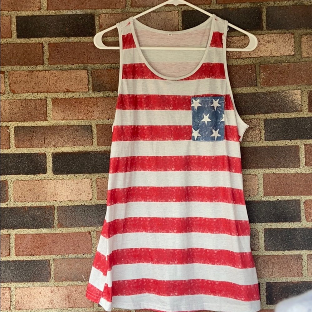 American flag tank top